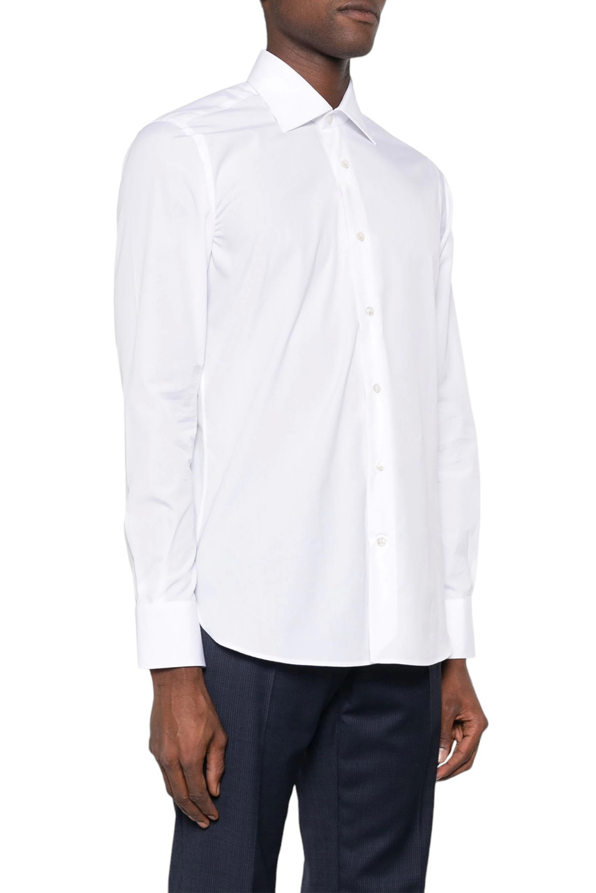 Рубашка из натурального хлопка|Основной цвет:Белый|Артикул:7718GX02022 | Фото 1