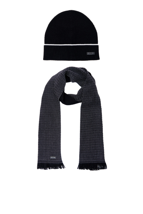 BOSS Комплект из шарфа и шапки из натуральной шерсти с логотипом ( цвет), артикул 50461126 | Фото 1