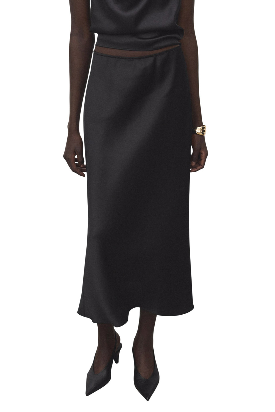 Женский Mango Юбка NEWMIA атласная (цвет ), артикул 27091326 | Фото 3