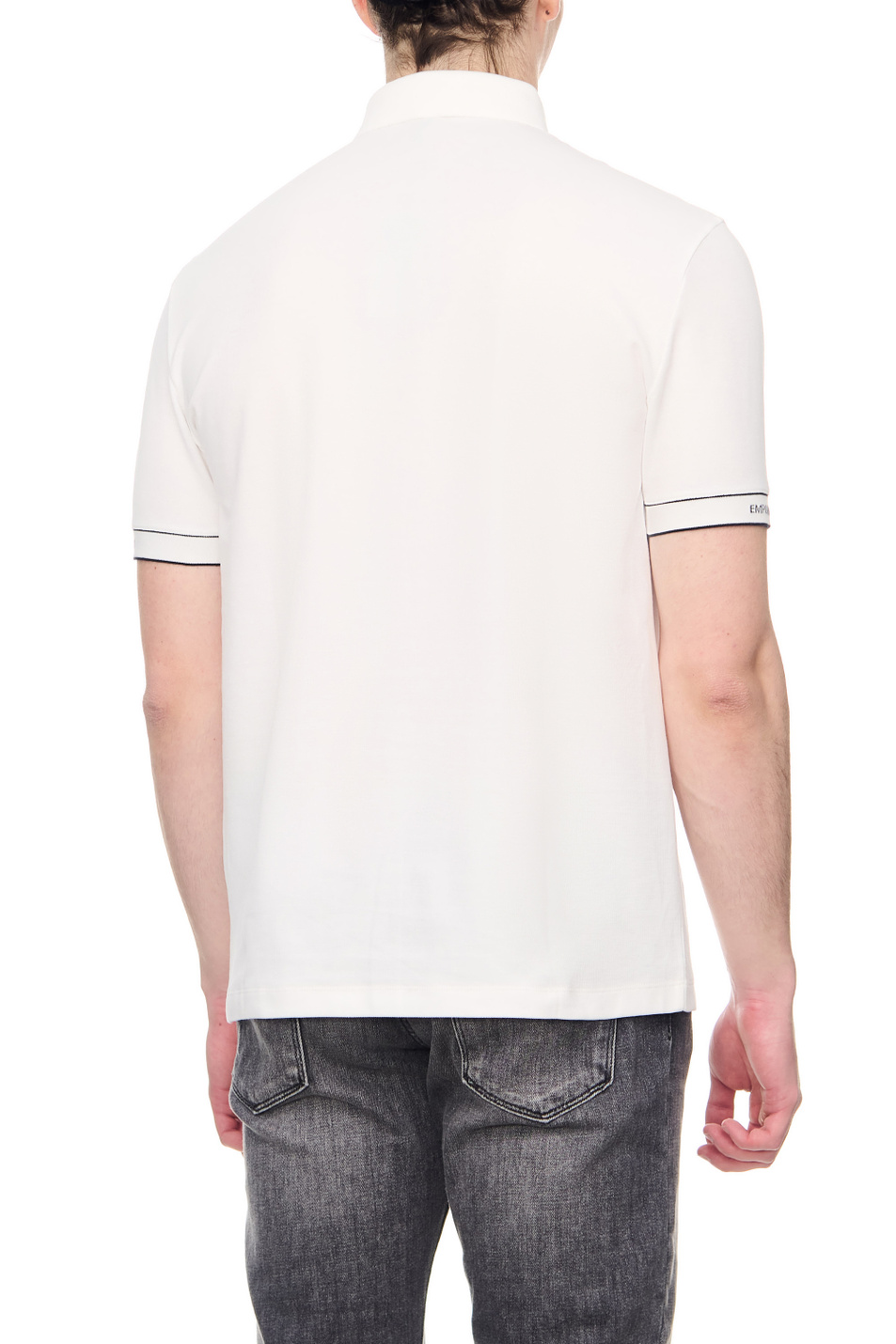 Мужской Emporio Armani Поло из натурального хлопка (цвет ), артикул 3R1F67-1JCYZ | Фото 4