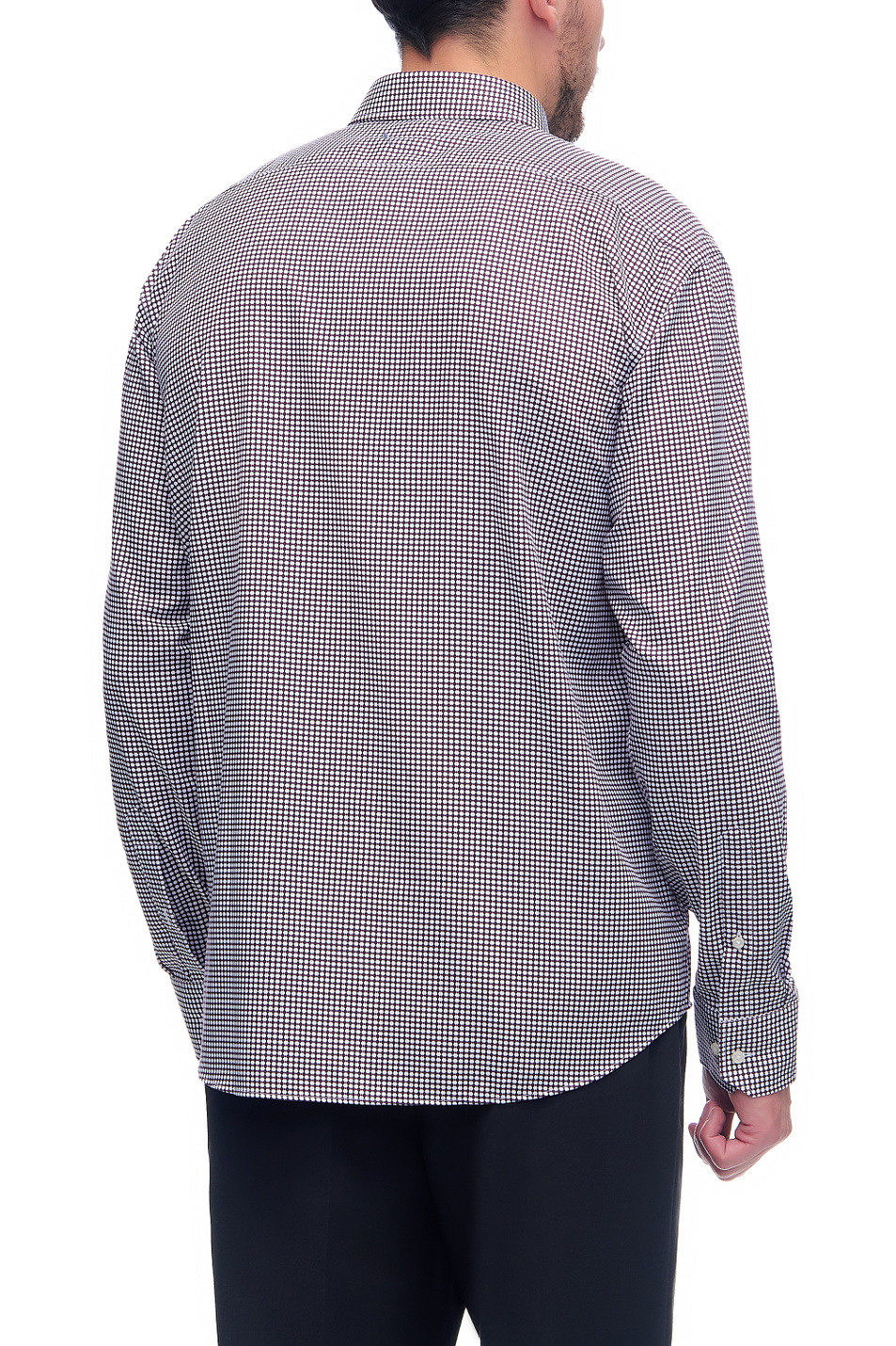 Мужской BOSS Рубашка классического кроя из высококачественного хлопка с рисунком (цвет ), артикул 50459860 | Фото 5