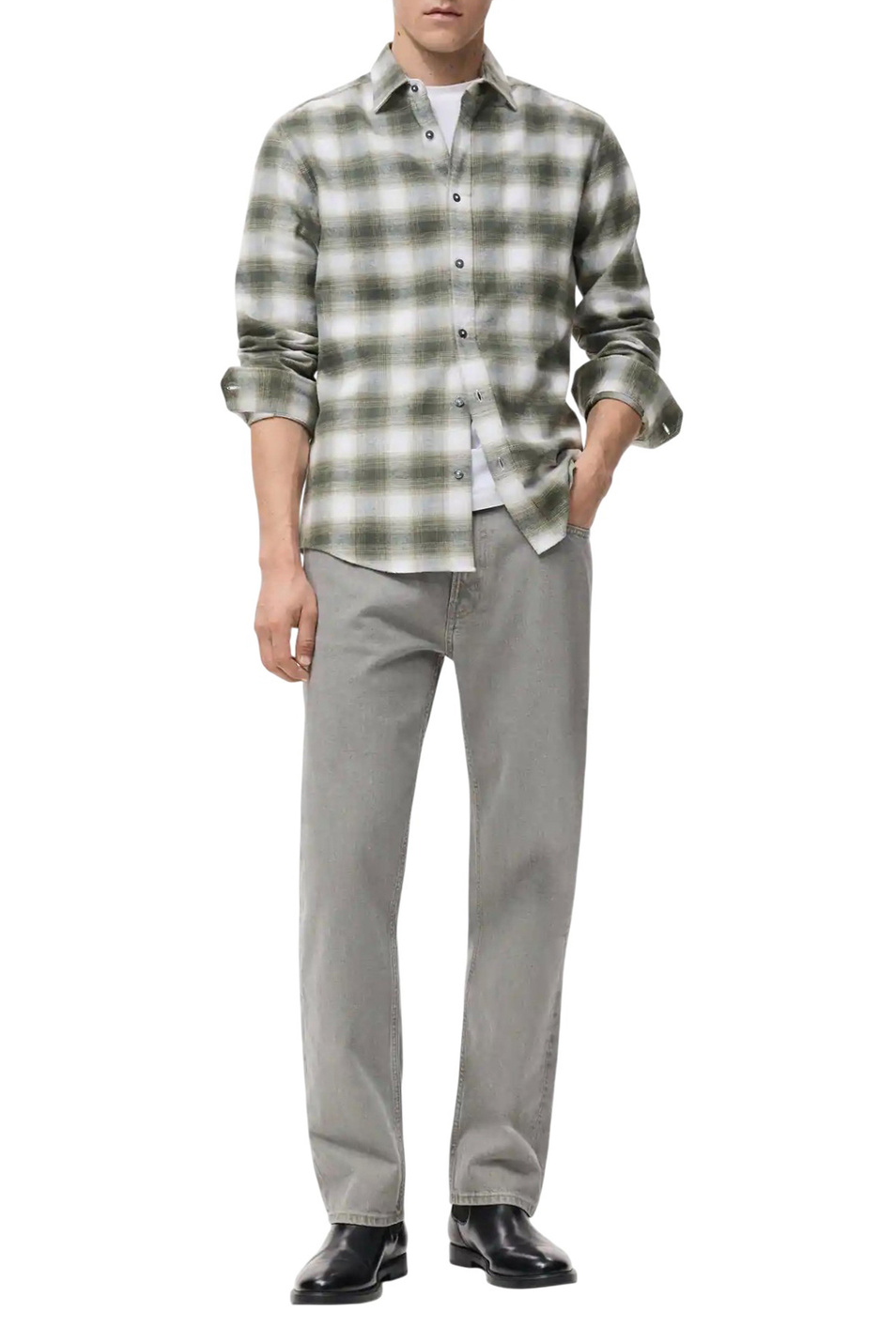 Мужской Mango Man Рубашка PIERRE из хлопка (цвет ), артикул 17037900 | Фото 2