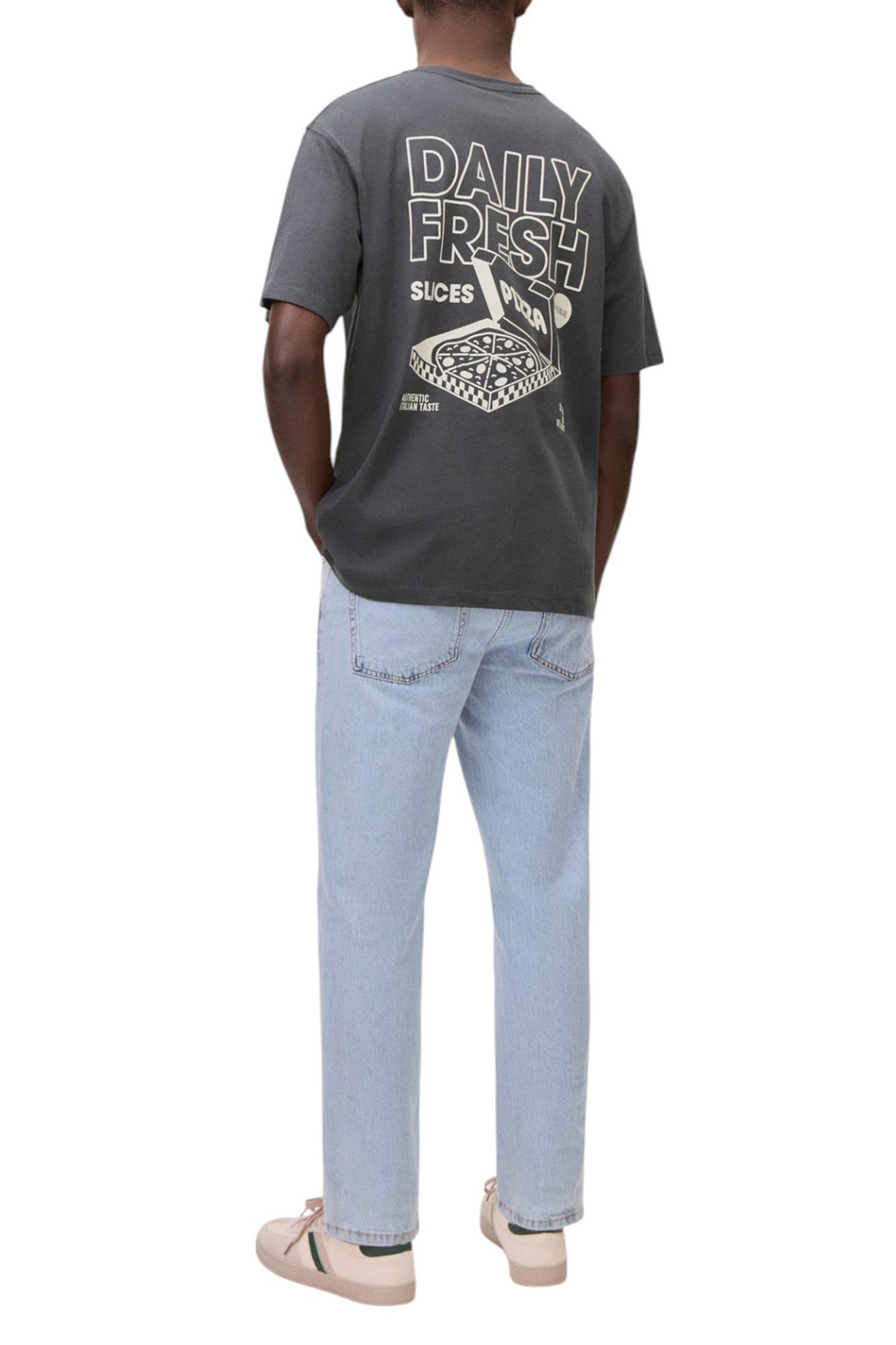 Мальчикам Mango Kids Футболка PIZZA из хлопка (цвет ), артикул 17031226 | Фото 4