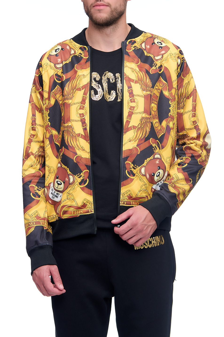 Мужской Moschino Толстовка на молнии без капюшона (цвет ), артикул J1705-5229 | Фото 1