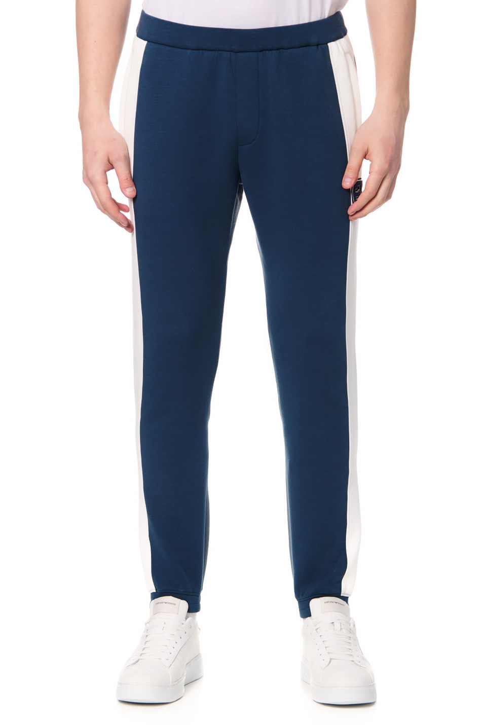Мужской Emporio Armani Брюки из смесового хлопка (цвет ), артикул 3L1PFW-1JHSZ | Фото 1