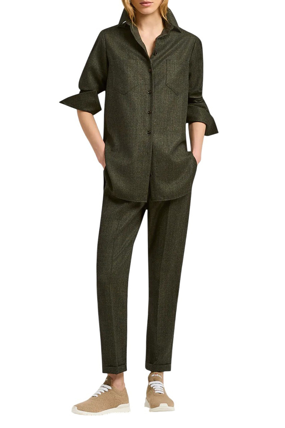 Женский Kiton Рубашка из шерсти (цвет ), артикул D52451K0513G02009 | Фото 2