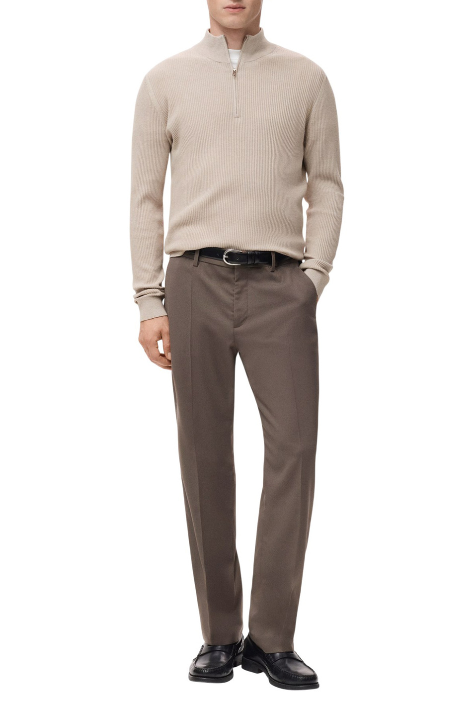 Мужской Mango Man Джемпер ANTIGUAP с застежкой-молнией (цвет ), артикул 27041283 | Фото 2