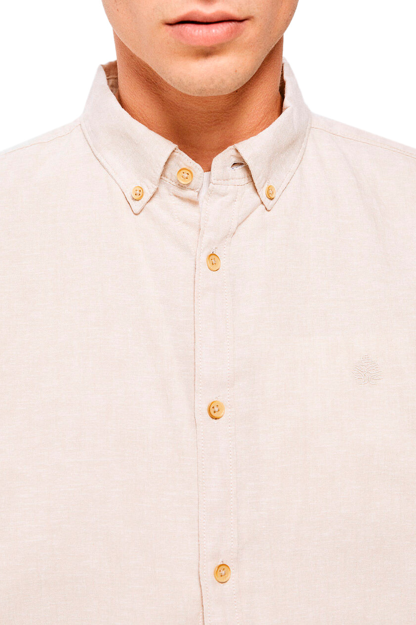 Мужской Springfield Рубашка из хлопка и льна (цвет ), артикул 0995611 | Фото 3