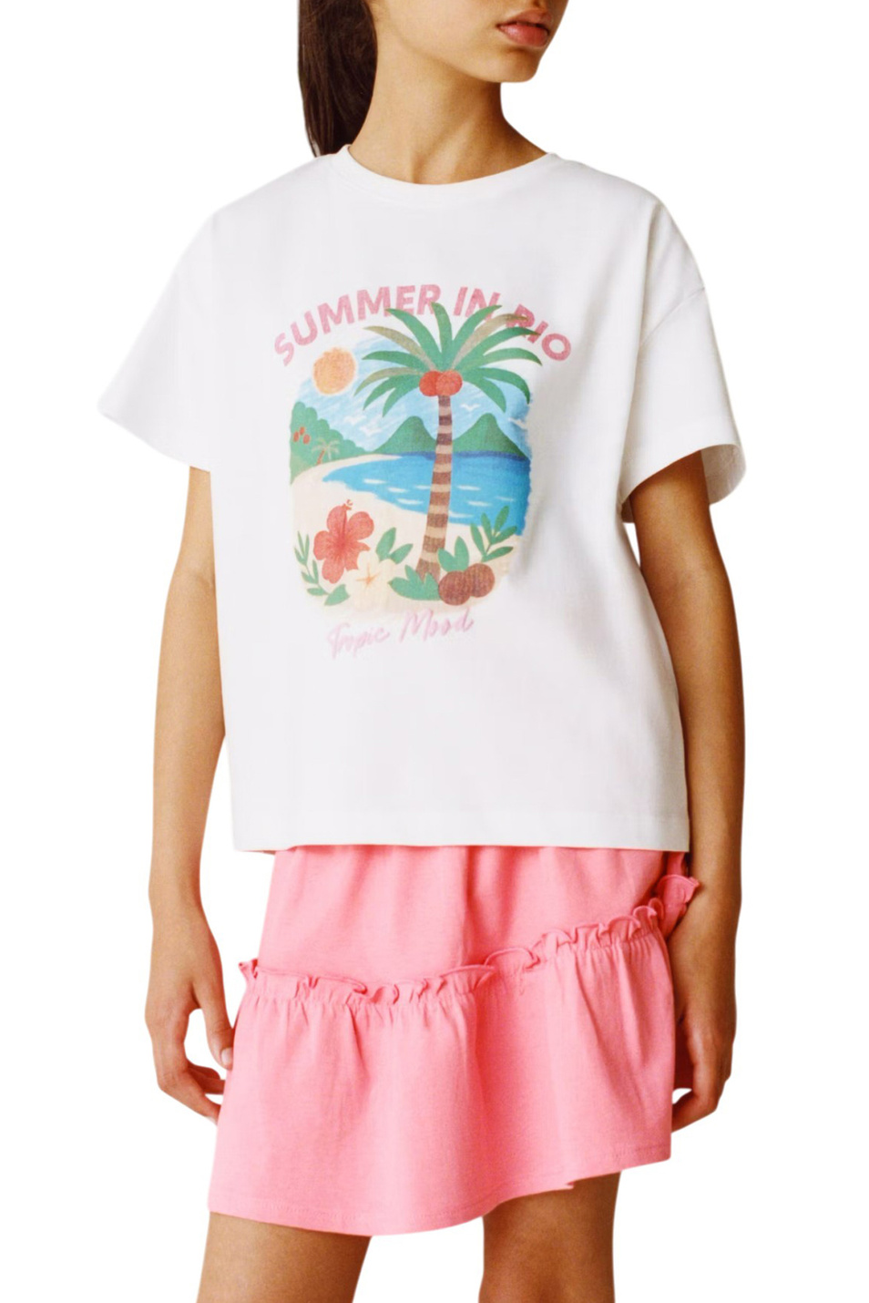 Девочкам Mango Kids Футболка RIO с принтом (цвет ), артикул 27007941 | Фото 3