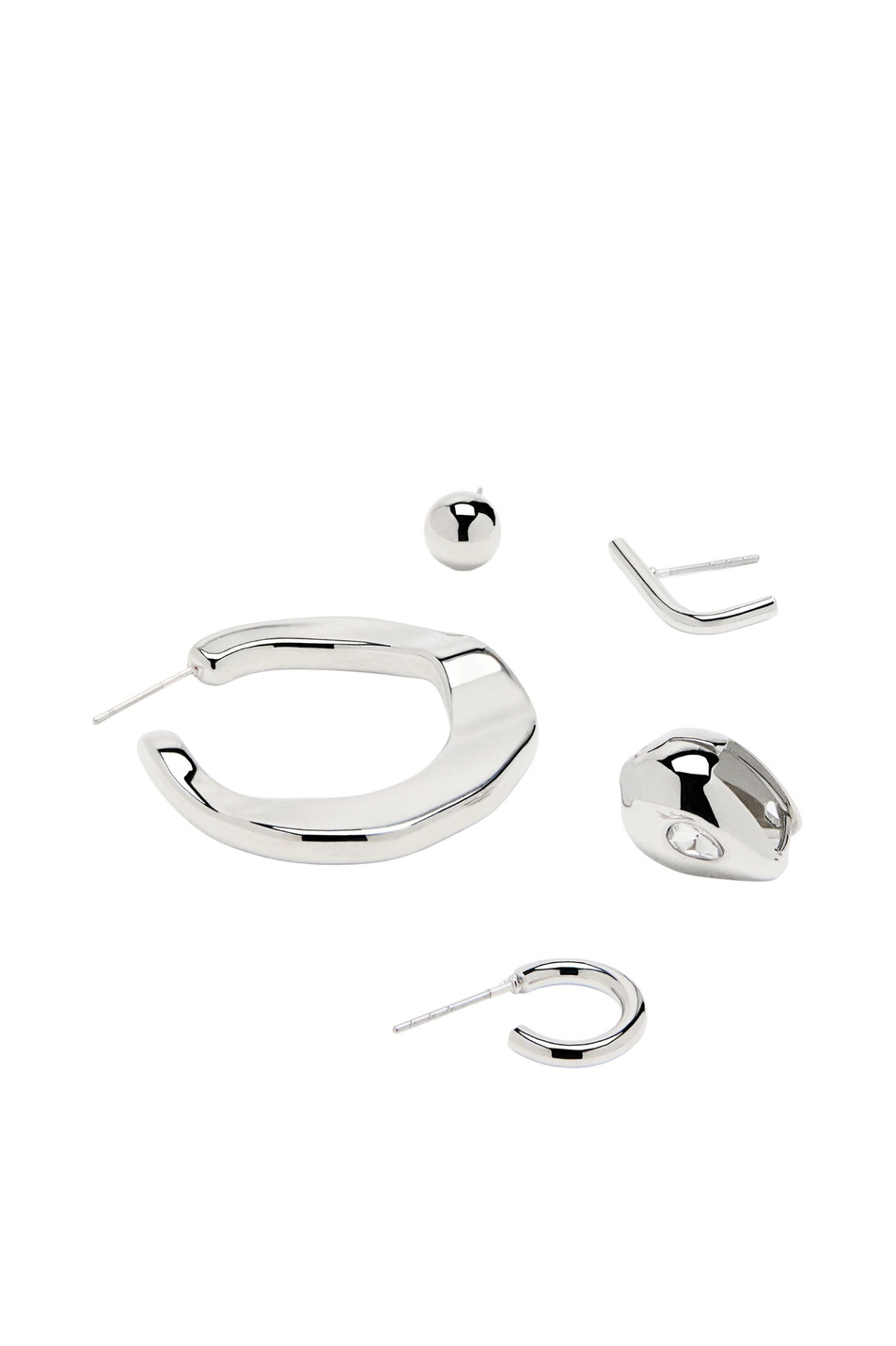 Серьги в комплекте из 4 пар|Основной цвет:Серебристый Женский Parfois Серьги в комплекте из 4 пар (цвет ), артикул 239335 | Фото 2