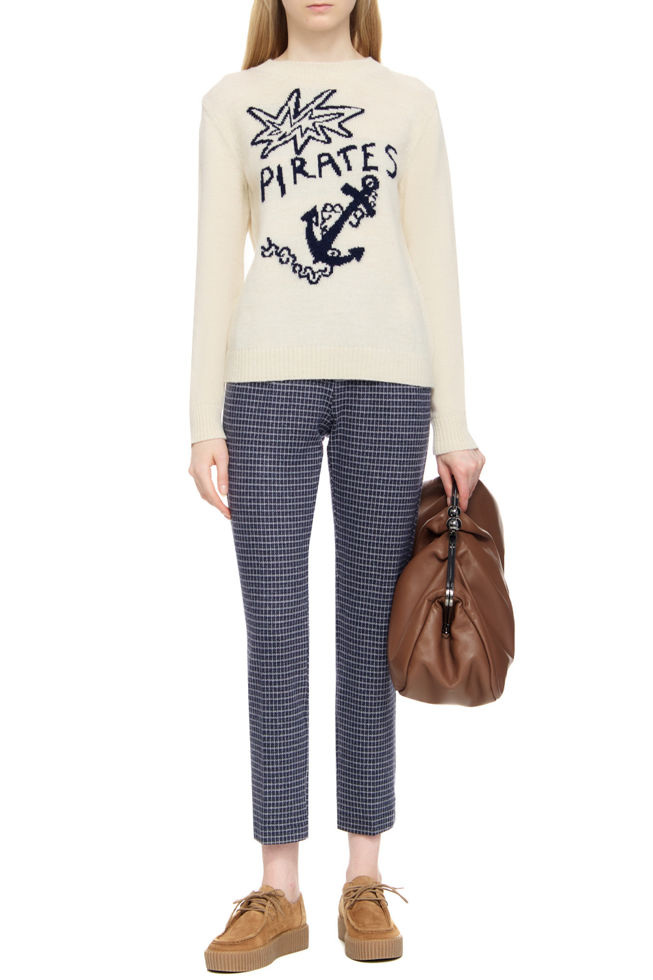 Женский Weekend Max Mara Брюки CORDOBA в клетку (цвет ), артикул 2357860733 | Фото 3