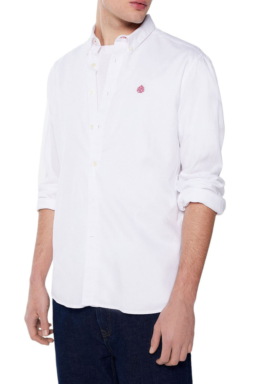 Рубашка из натурального хлопка|Основной цвет:Белый|Артикул:0277472 | Фото 1