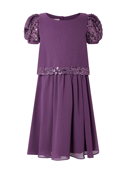 Нарядное платье с пайетками|Основной цвет:Фиолетовый|Артикул:215131 | Фото 1