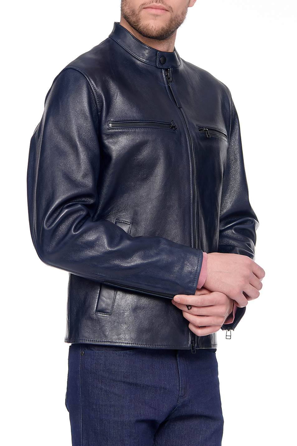 BOSS Кожаная куртка Nadilo с нагрудными карманами на молнии (цвет ), артикул 50448928 | Фото 4
