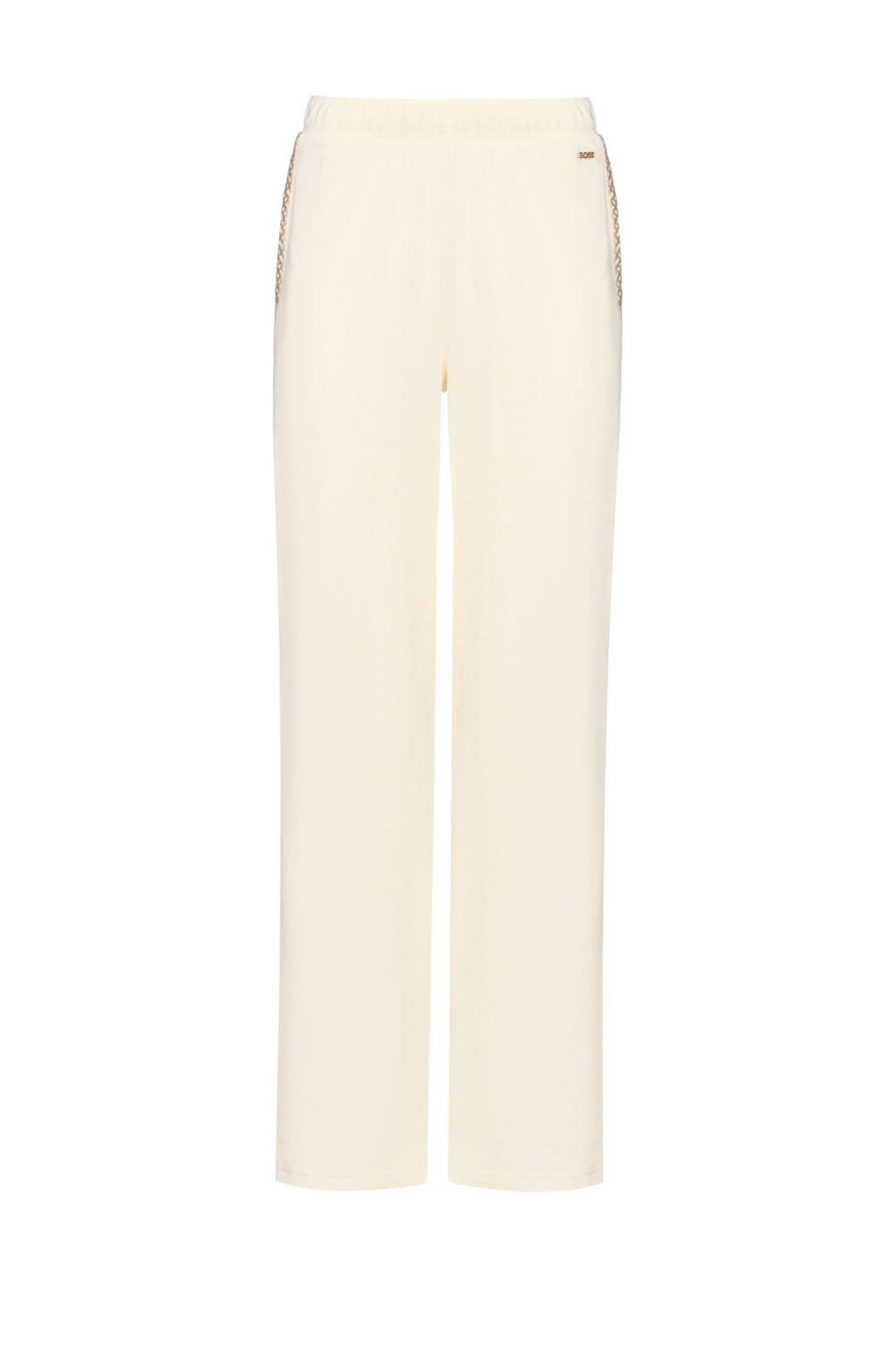 Брюки из велюра|Основной цвет:Кремовый Женский BOSS Брюки из велюра (цвет ), артикул 50550716 | Фото 1