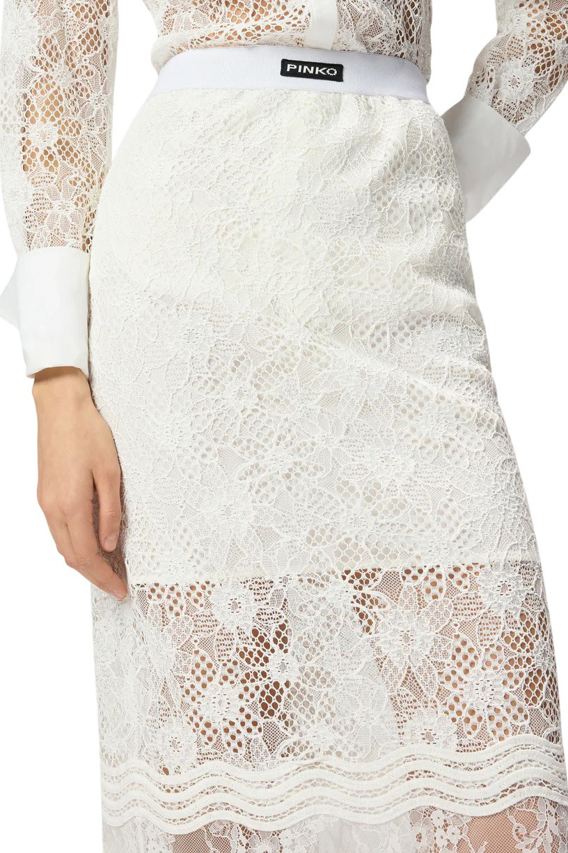 Юбка HARMONIE из кружева|Основной цвет:Белый Женский Pinko Юбка HARMONIE из кружева (цвет ), артикул 106664A381 | Фото 6