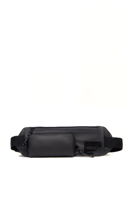Текстильная поясная сумка|Основной цвет:Черный|Артикул:50463684 | Фото 1