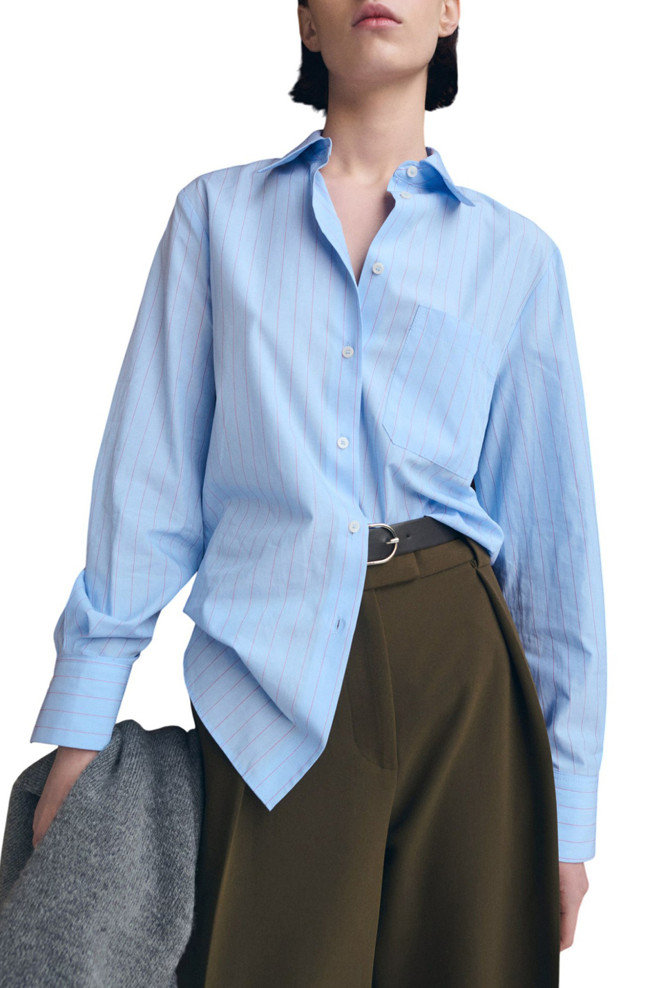 Женский Mango Рубашка REGU в полоску (цвет ), артикул 27053301 | Фото 3