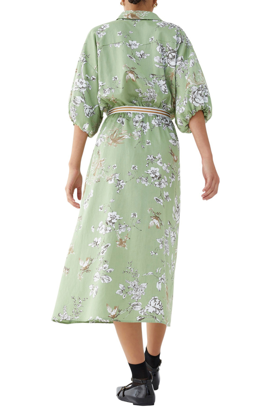 Женский iBLUES Платье-рубашка CATENA из натурального хлопка с принтом (цвет ), артикул 2417221061 | Фото 3