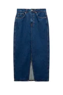Женский Mango Юбка джинсовая AIDA из натурального хлопка (цвет ), артикул 57045971 | Фото 1