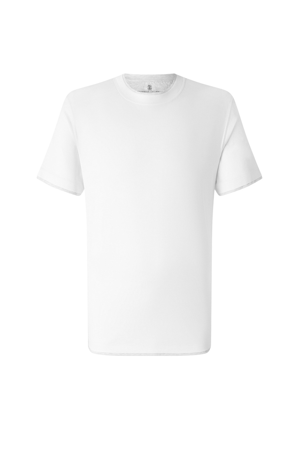 Футболка из хлопка|Основной цвет:Белый Мужской Brunello Cucinelli Футболка из хлопка (цвет ), артикул M0B137427 | Фото 1