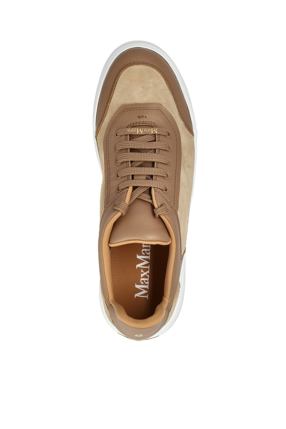 Женский Max Mara Сникеры MAXI из натуральной кожи и замши (цвет ), артикул 2524766071 | Фото 4