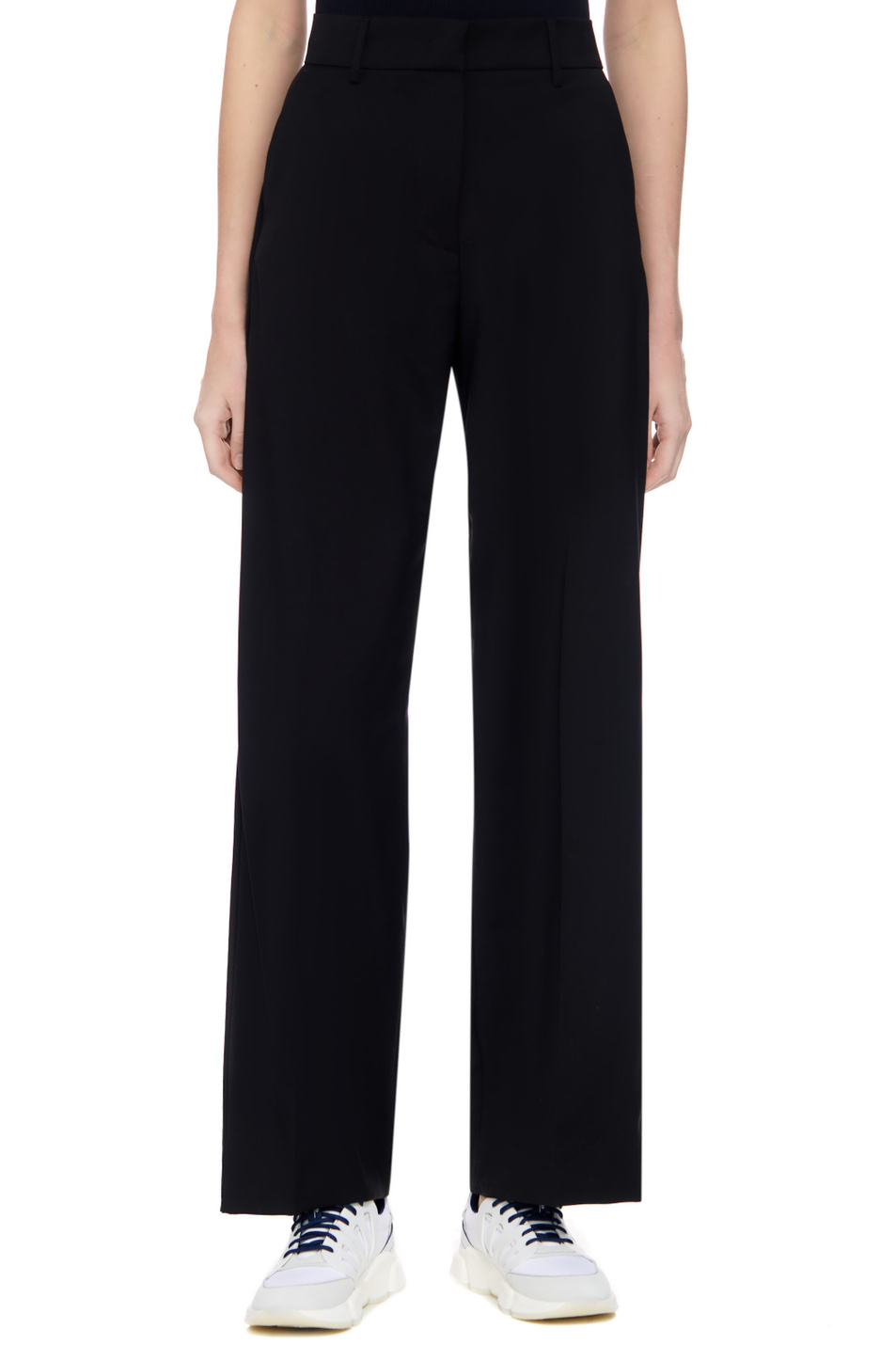 Женский Weekend Max Mara Брюки VISIVO из натуральной шерсти (цвет черный), артикул 2351361639 | Фото 4