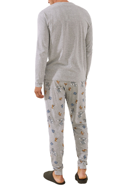 Пижама с принтом "Том и Джерри"|Основной цвет:Серый|Артикул:2764651 | Фото 2