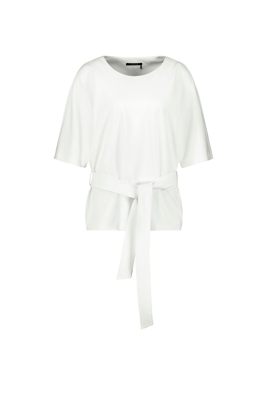 Блузка с поясом|Основной цвет:Белый|Артикул:560387-11089 | Фото 1
