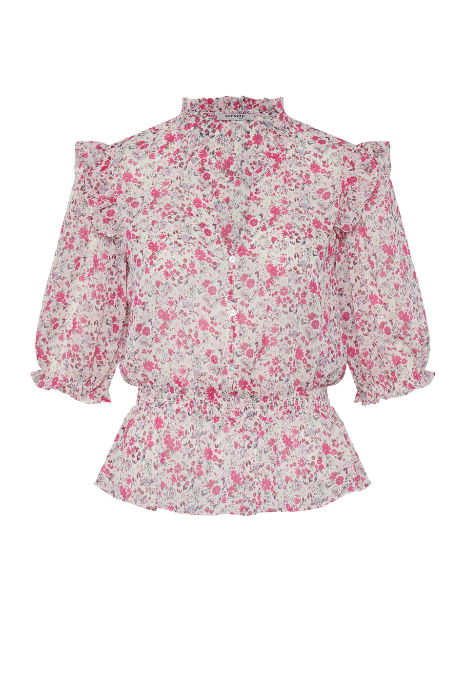 Orsay Блузка с рюшами и цветочным принтом (цвет ), артикул 651079 | Фото 1