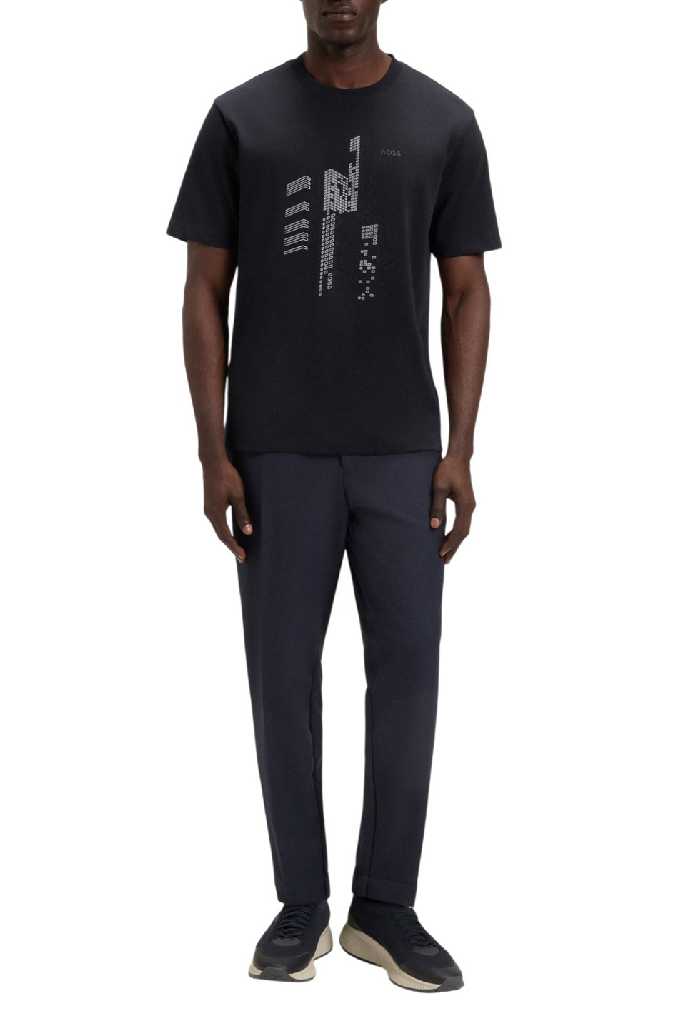 Футболка из хлопка|Основной цвет:Синий Мужской BOSS Футболка из хлопка (цвет ), артикул 50552184 | Фото 2