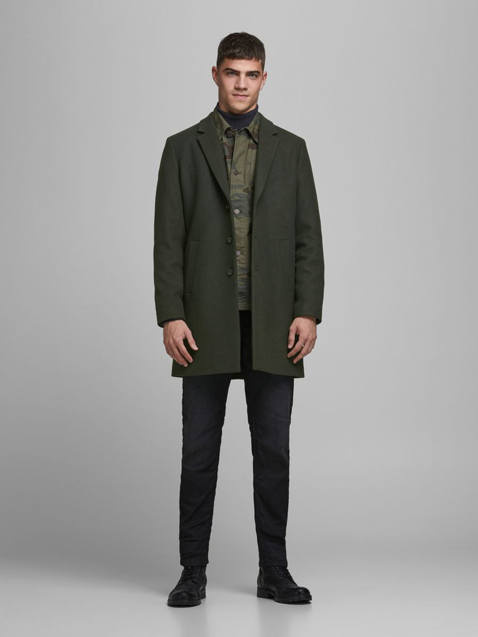 Мужской Jack & Jones Пальто из смесовой шерсти (цвет ), артикул 12171374 | Фото 2