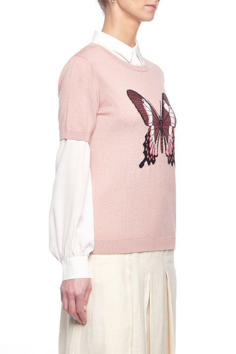 Weekend Max Mara Джемпер PADANA с коротким рукавом и принтом ( цвет), артикул 53611817 | Фото 3