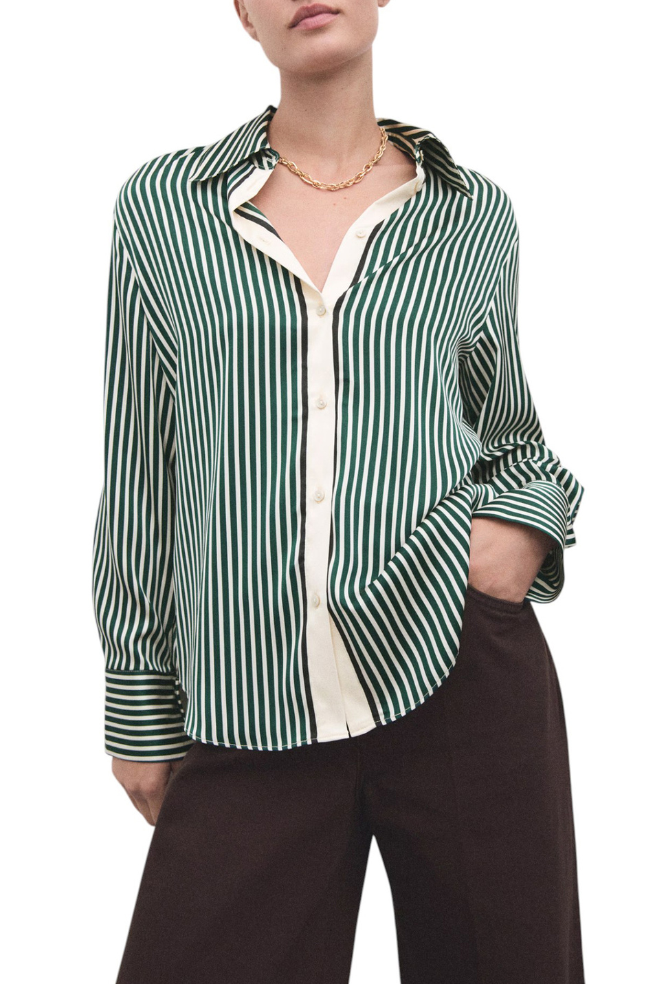 Женский Mango Рубашка MARGARET в полоску (цвет ), артикул 17087805 | Фото 3