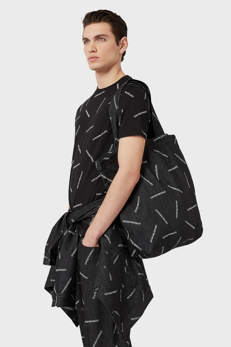 Мужской Emporio Armani Футболка из натурального хлопка (цвет ), артикул 3H1TD7-1J30Z | Фото 5
