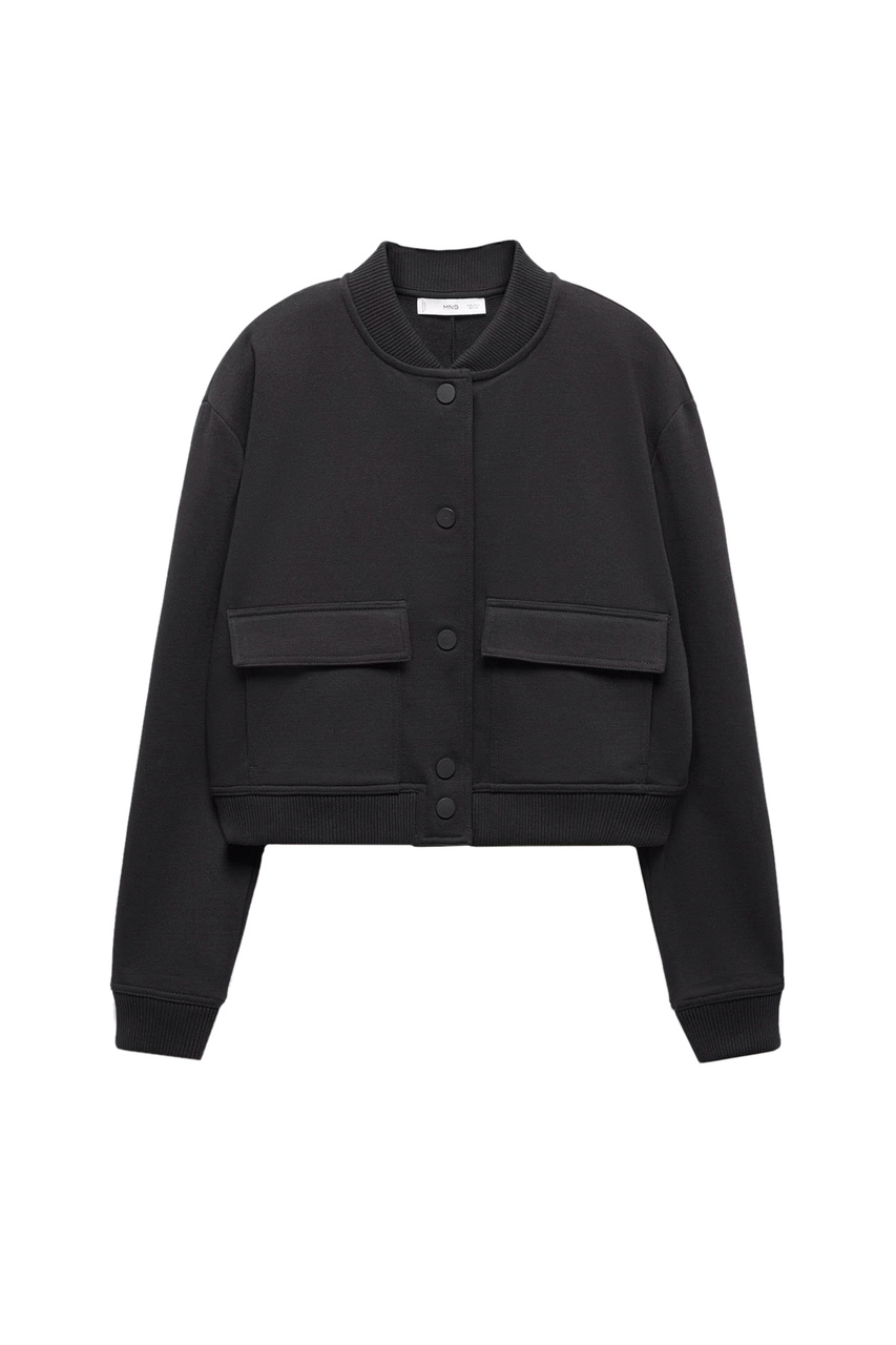 Куртка-бомбер TOLEDO из смесового хлока|Основной цвет:Черный|Артикул:67054033 | Фото 1