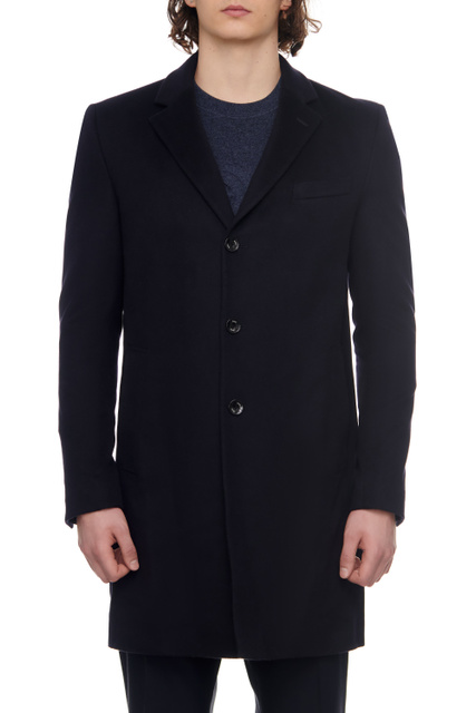 Пальто из шерсти и кашемира|Основной цвет:Синий|Артикул:50479599 | Фото 1