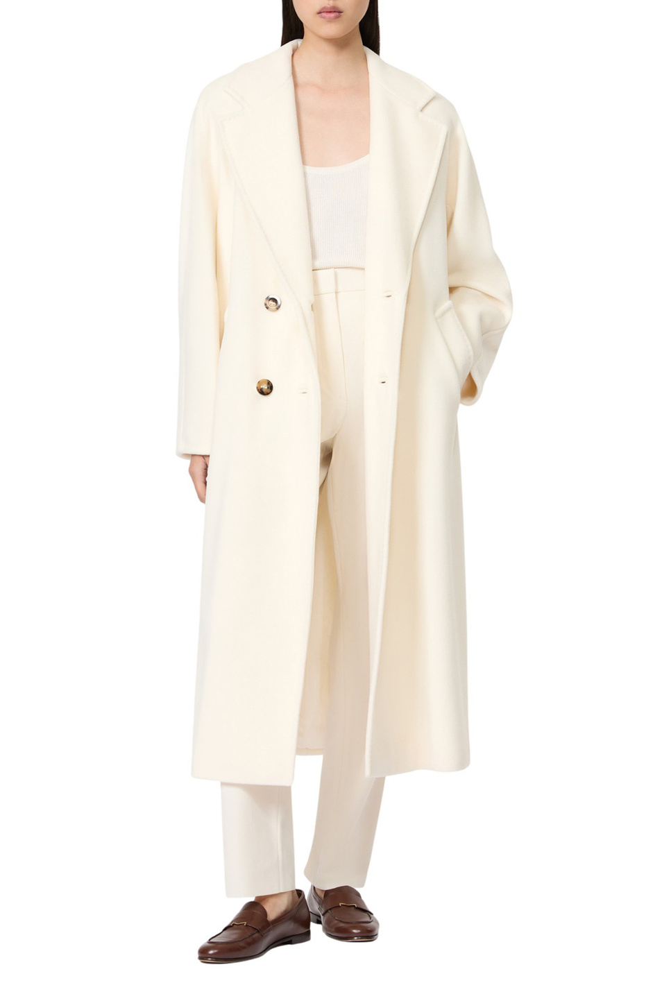 Пальто MADAME из шерсти с кашемиром|Основной цвет:Кремовый Женский Max Mara Пальто MADAME из шерсти с кашемиром (цвет ), артикул 2521018011 | Фото 2