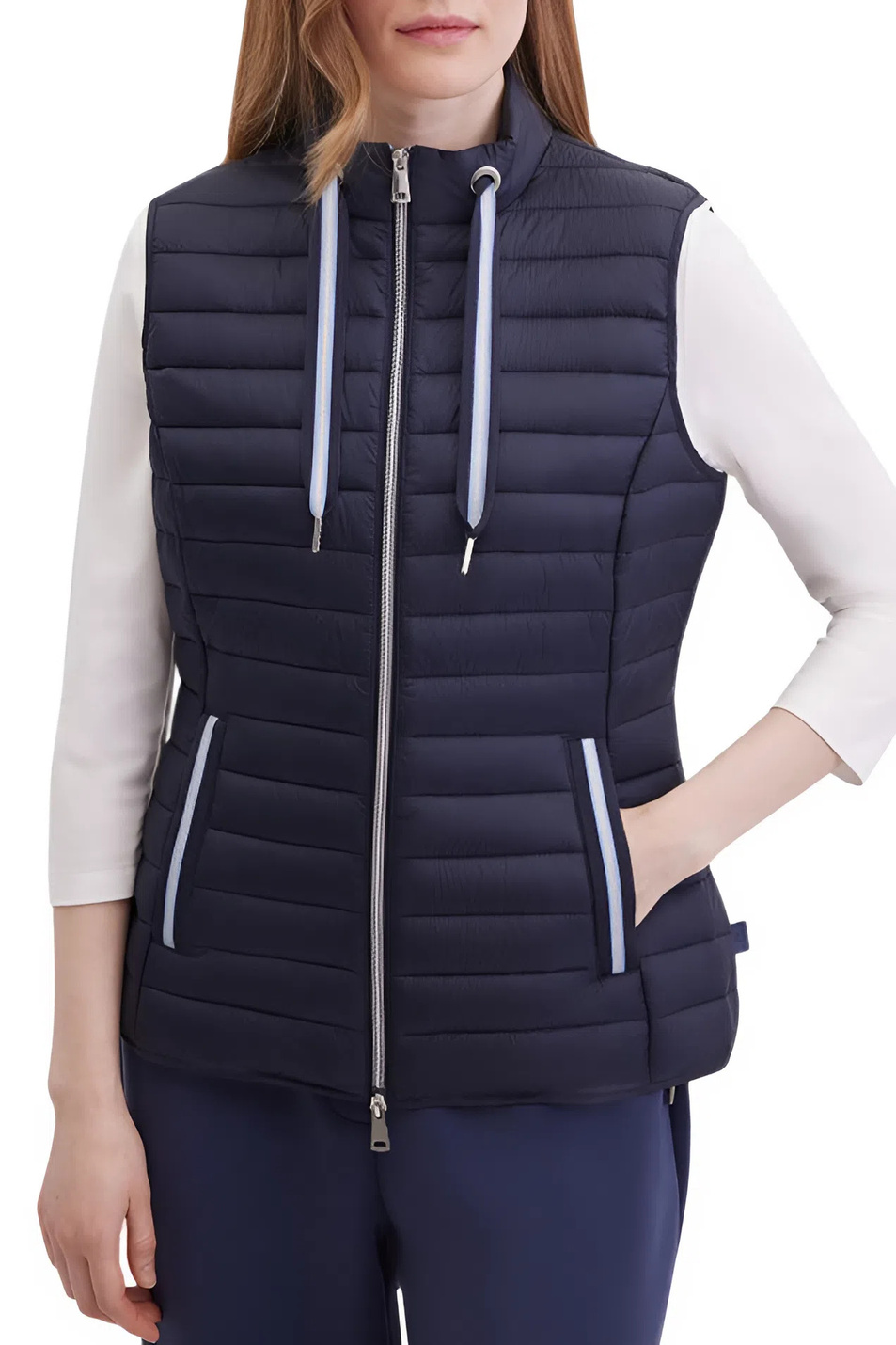 Жилет стеганый на молнии|Основной цвет:Синий Женский Gerry Weber Жилет стеганый на молнии (цвет ), артикул 924000-61000 | Фото 4