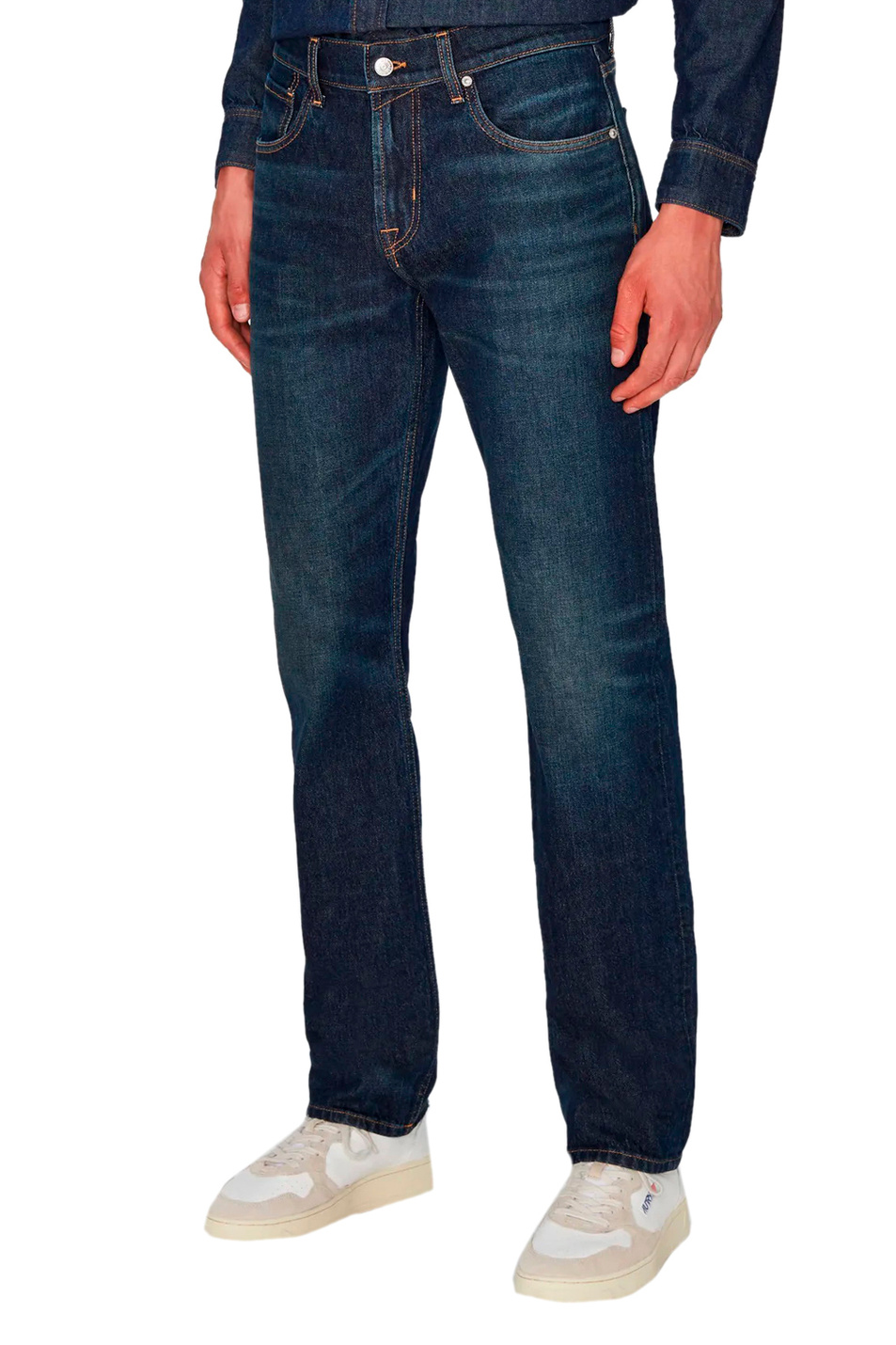 Мужской 7 for all Mankind Джинсы THE STRAIGHT из эластичного хлопка (цвет ), артикул JSSCC100VI | Фото 1
