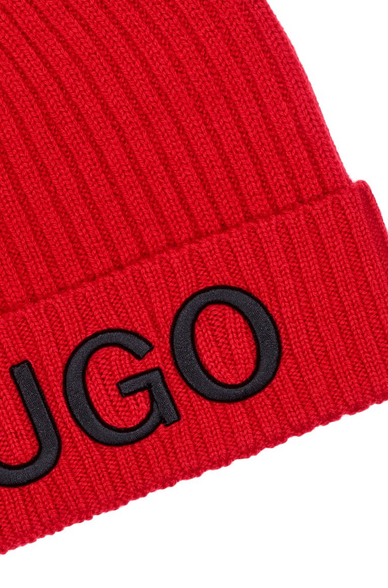 HUGO Шапка из натуральной шерсти с вышивкой логотипа (цвет ), артикул 50438407 | Фото 2