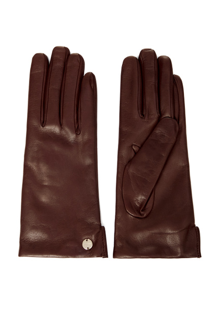 Перчатки AUDREY из натуральной кожи|Основной цвет:Коричневый|Артикул:E7MY1410201 | Фото 1
