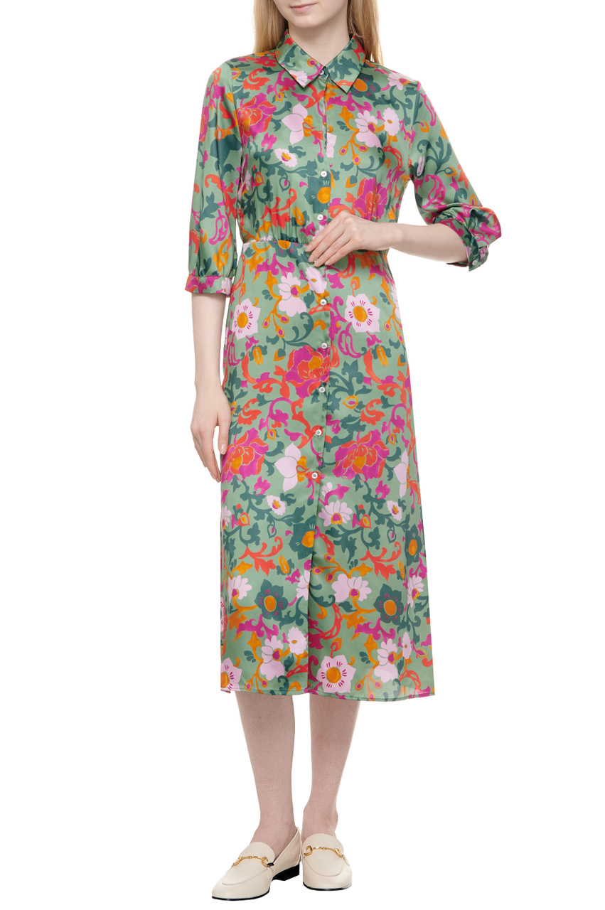 Платье AEREO с цветочным принтом|Основной цвет:Разноцветный|Артикул:2415221141 | Фото 1