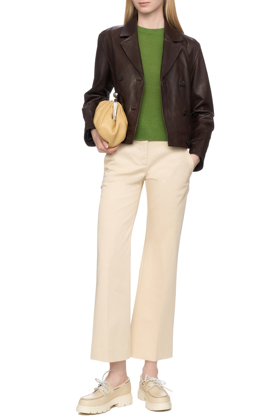 Женский Weekend Max Mara Брюки BOSSO из эластичного хлопка (цвет ), артикул 2515131072 | Фото 3