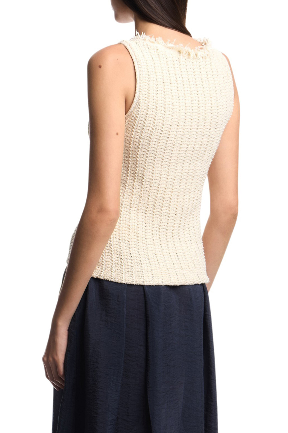 Женский Emporio Armani Топ вязаный с бахромой (цвет ), артикул EW002979-AF22478 | Фото 4