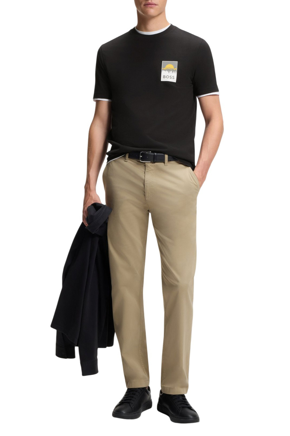 Мужской BOSS Футболка Plain из хлопка (цвет ), артикул 50556023 | Фото 2