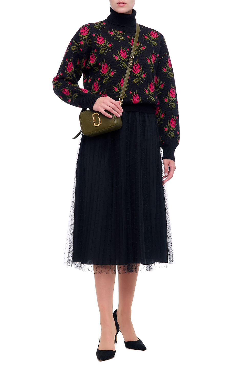 Женский Red Valentino Свитер с высоким горлом и узором (цвет ), артикул WR3KC09P642 | Фото 2