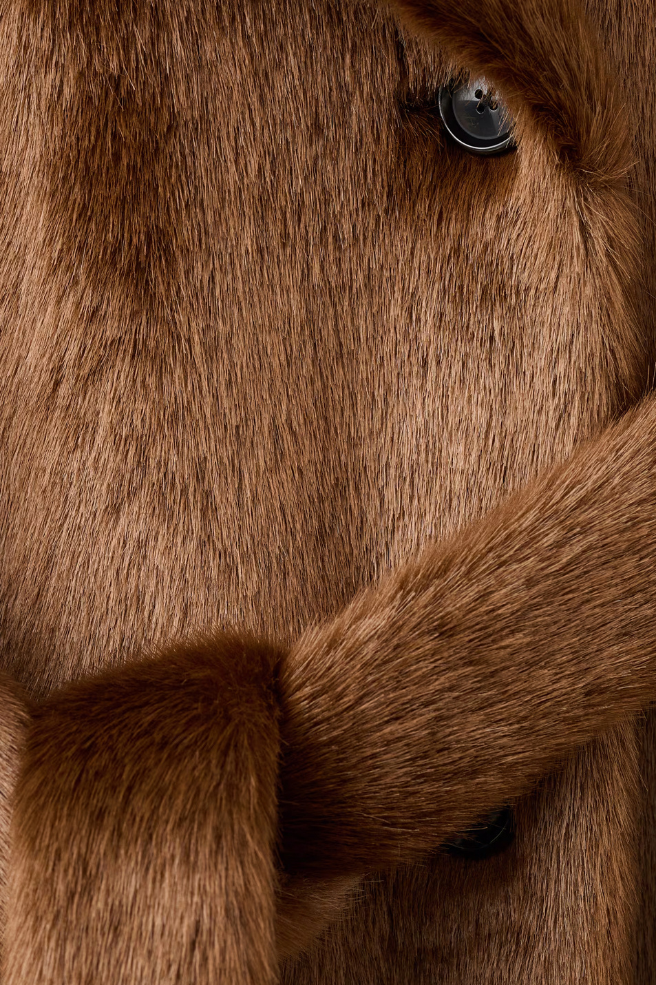 Шуба PISA с поясом|Основной цвет:Коричневый Женский Mango Шуба PISA с поясом (цвет ), артикул 17048271 | Фото 5