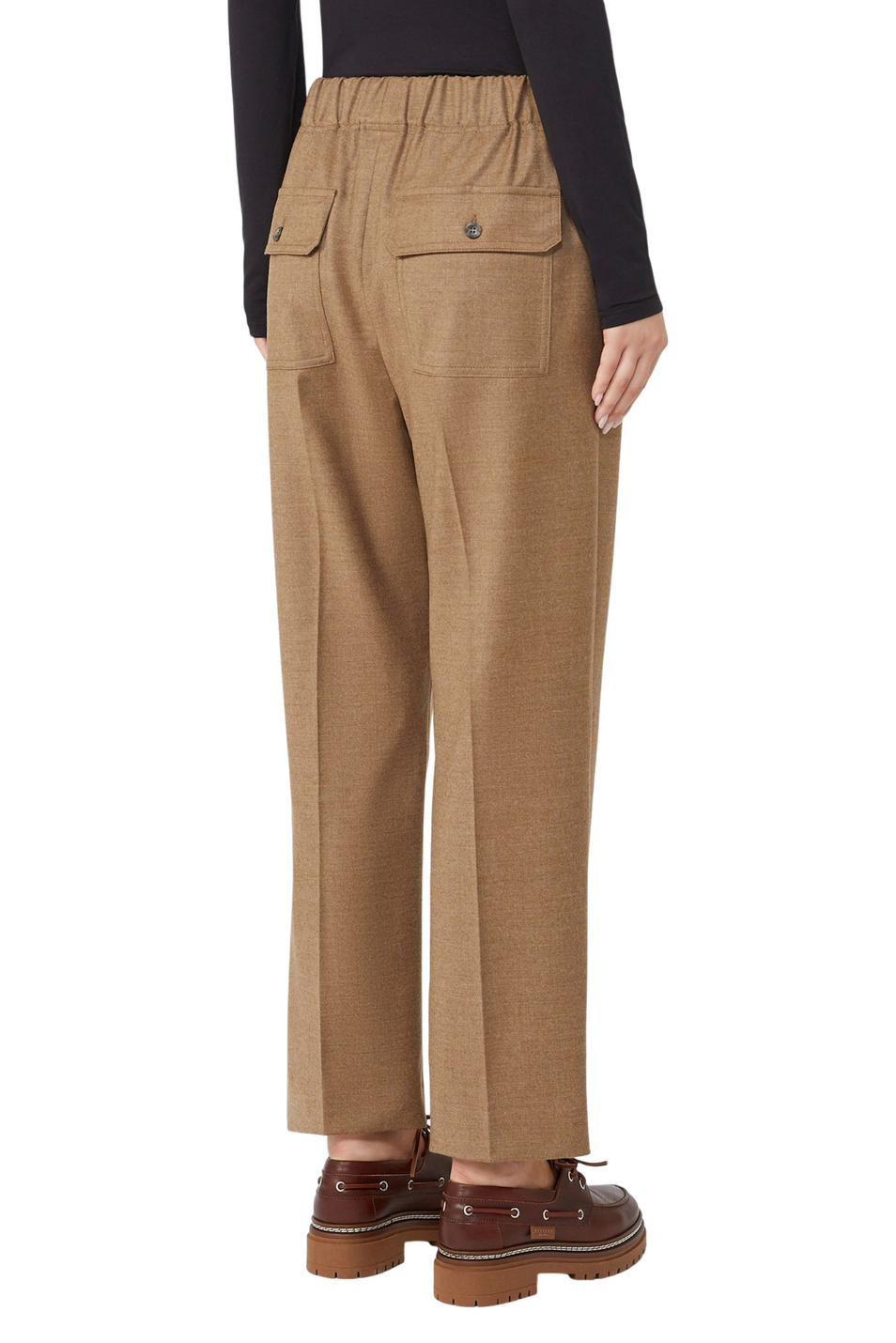 Женский Weekend Max Mara Брюки HATELEY из эластичной шерсти (цвет ), артикул 2525136022 | Фото 4