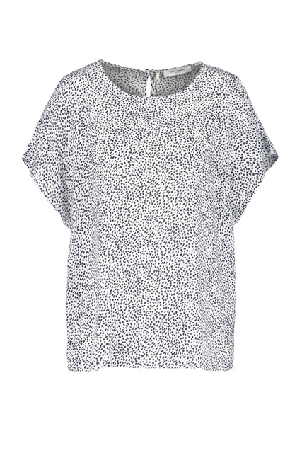 Блузка из вискозы с принтом|Основной цвет:Белый|Артикул:96309-66419 | Фото 1